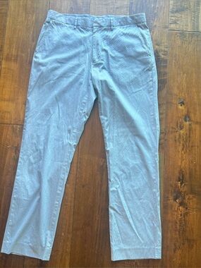 36x34 J. Crew Bowery light blue grey pinstripe Pants